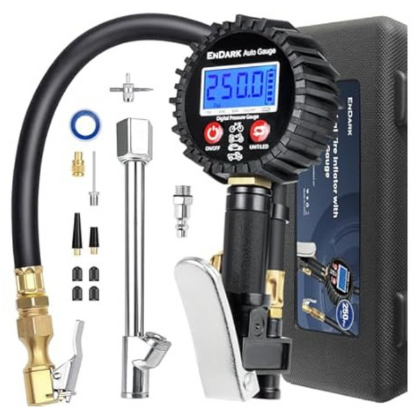 ENDARK 3-In-1 250 PSI Digital Tire Pressure Gauge With Inflator