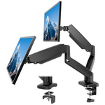 Dumos Ergonomic Dual Monitor Desk Mount with Gas Spring Arm