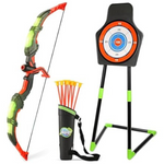 Kids LED Light Up Archery Toy Set w/ 10 Suction Cup Arrows