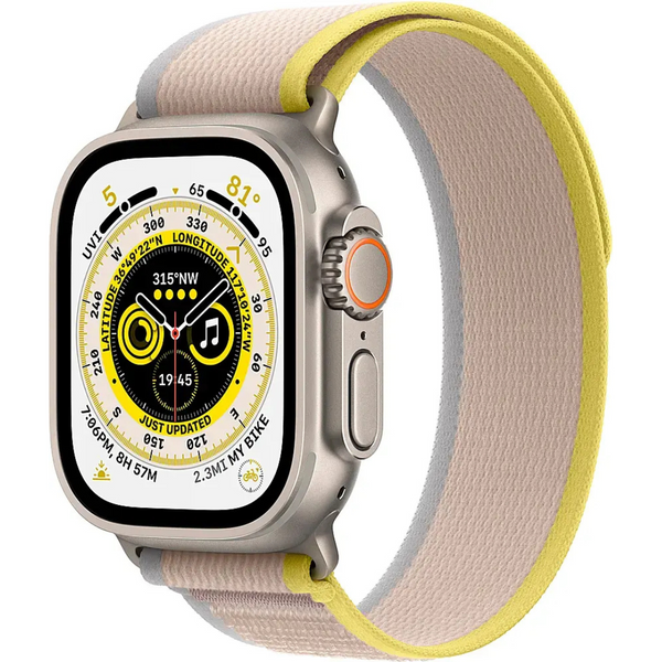 Apple Watch Ultra [GPS & Cellular] 49mm Smartwatch (Yellow/Beige Trail Loop) [Refurbished]