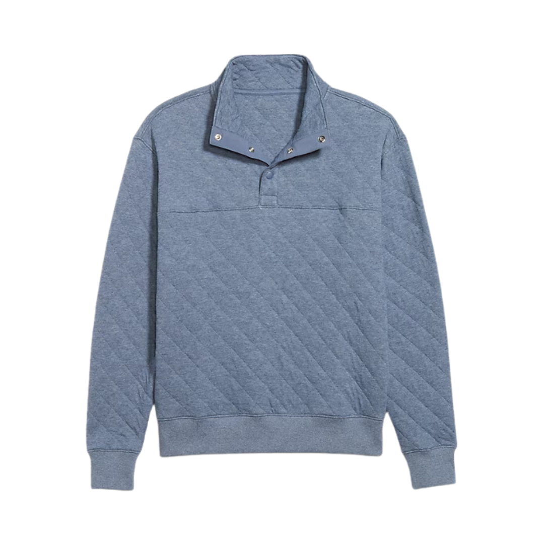 Old Navy Men's Quarter-Snap Quilted Fleece Sweatshirt (4 Colors)