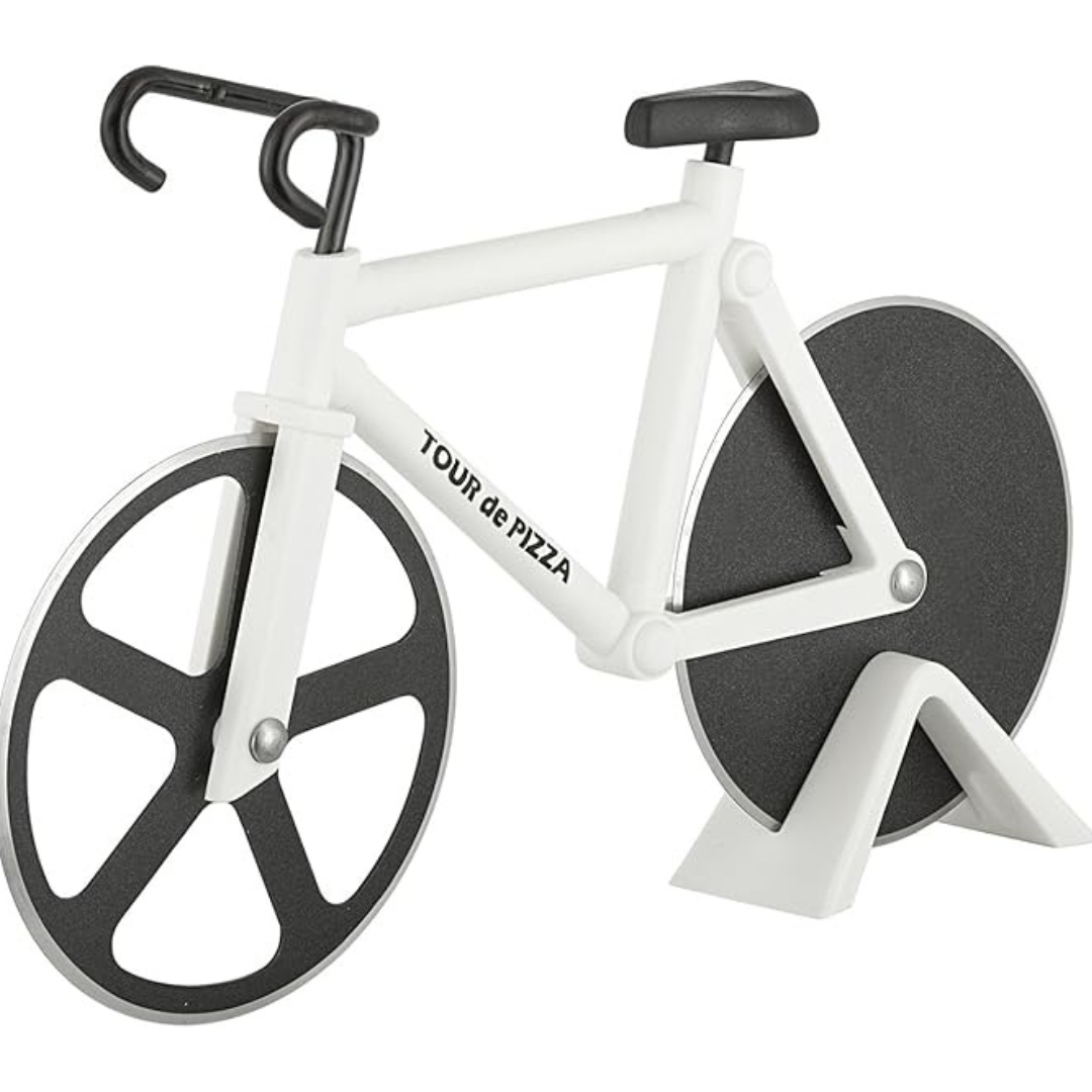 SOHO Bicycle Pizza Cutter With Dual Stainless Steel Pizza Cutter Wheels