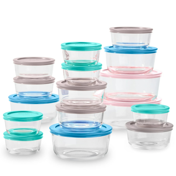 32-Piece Pyrex Simply Store Glass Food Storage & Bake Container Set