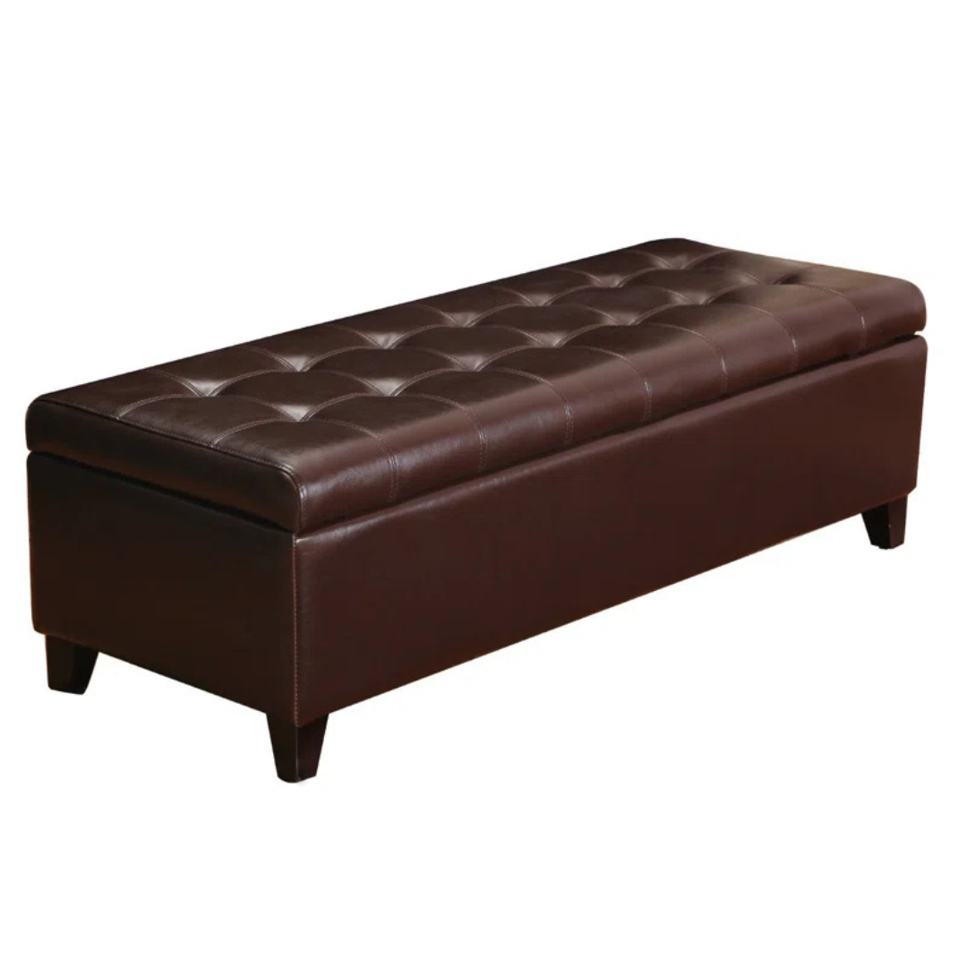 Winston Porter Loggins Upholstered Storage Bench