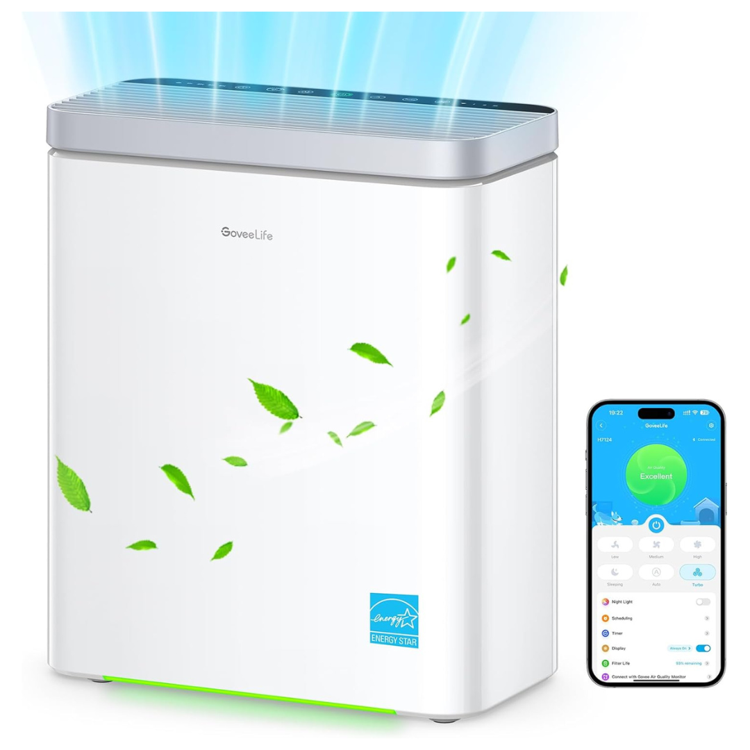 GoveeLife 3-in-1 Smart HEPA Filter Air Purifier w/ App & Alexa Control