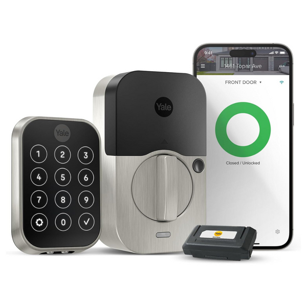 Yale Security Lock 2 With Wi-Fi, Satin Nickel Keyless Smart Locks With Code Entry