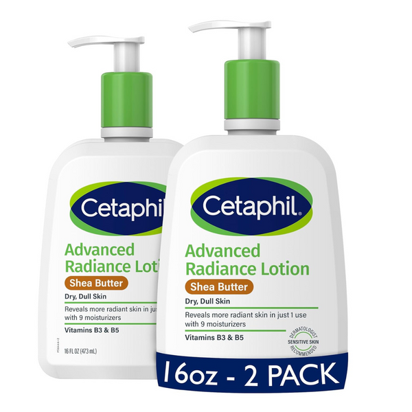 Cetaphil Body Lotion, Advanced Radiance Lotion With Shea Butter For Dry, Sensitive Skin (16 Oz Pack Of 2)