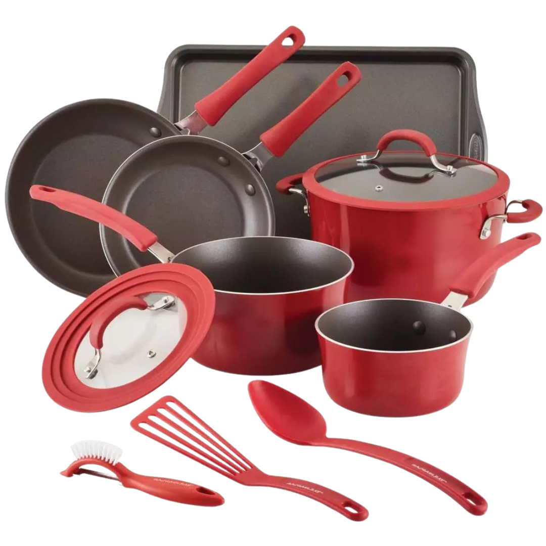 Rachael Ray Cook + Create 11-Piece Nonstick Aluminum Cookware Set