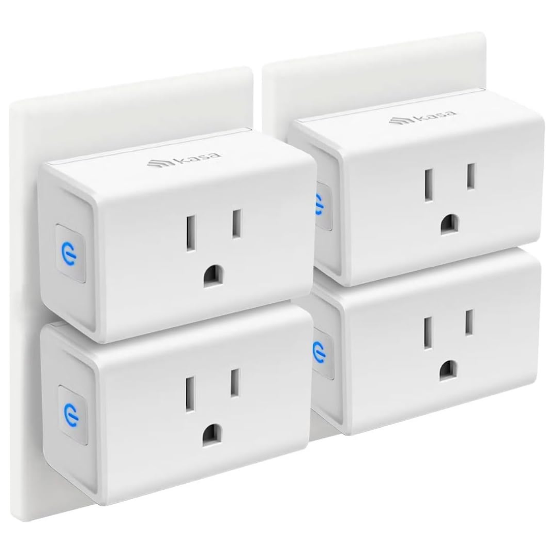 4-Pack Kasa Mini 15A Smart Plug Wi-Fi Outlet Works with Alexa