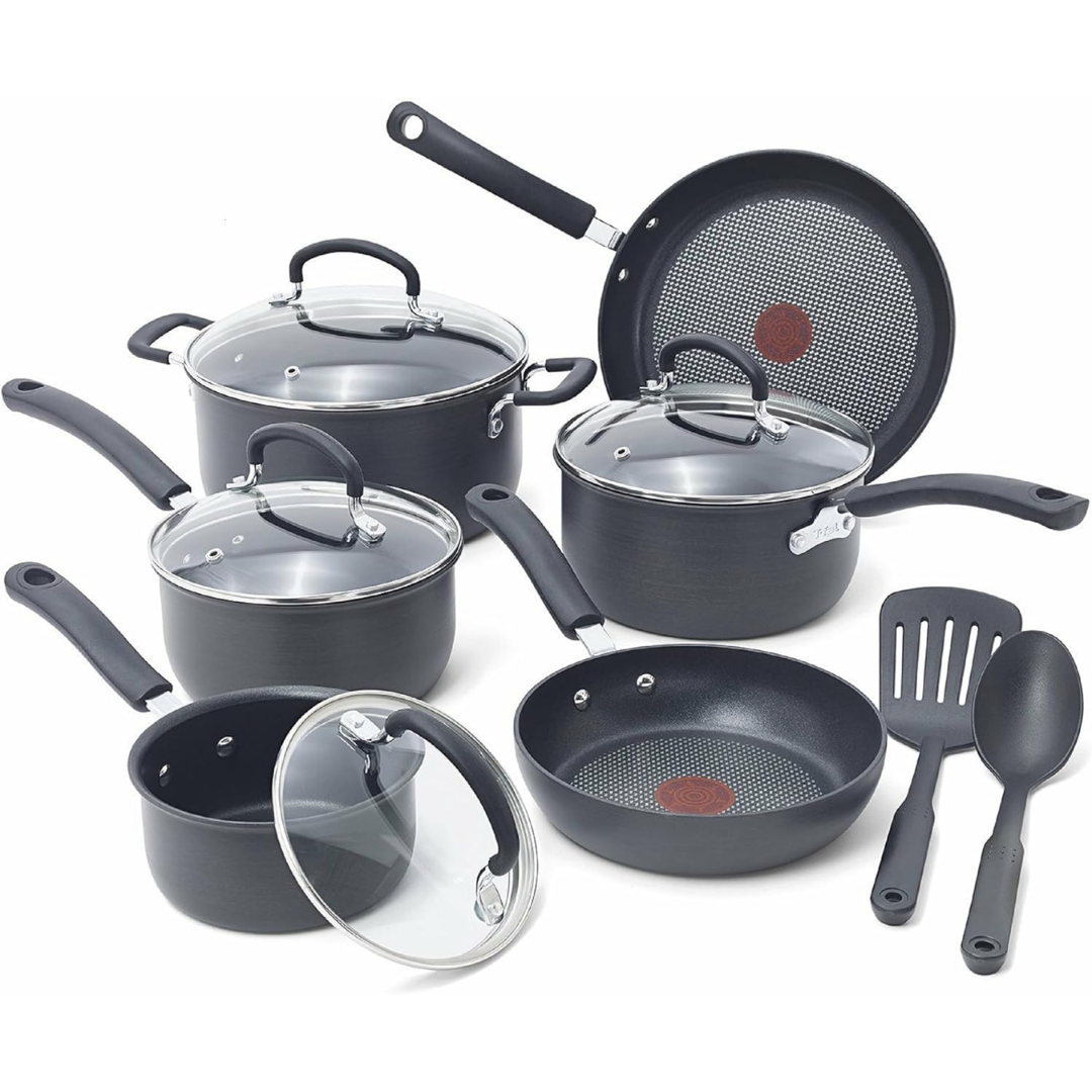 12-Piece T-fal E765SC Ultimate Hard Anodized Nonstick Cookware Set