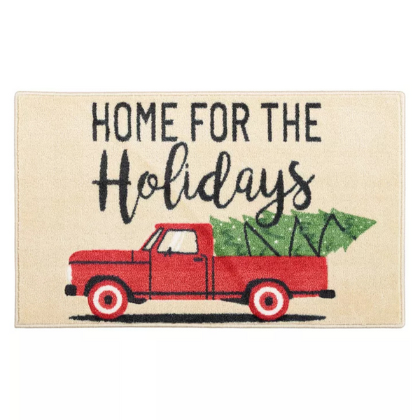 Nourison Home For the Holidays Truck with Tree Accent Rug (18" x 30")