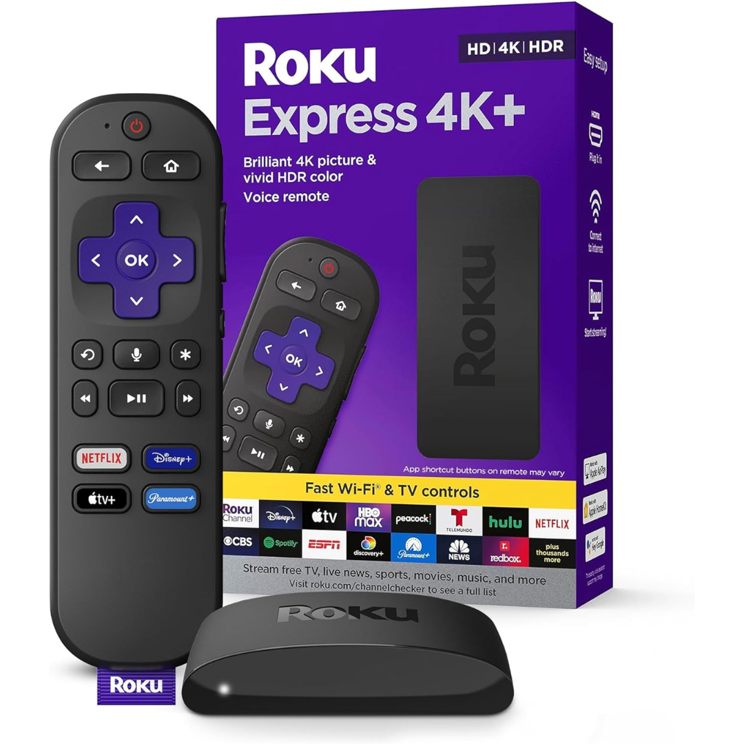 Roku Express 4K+ Streaming Media Player with Voice Remote (3941R)