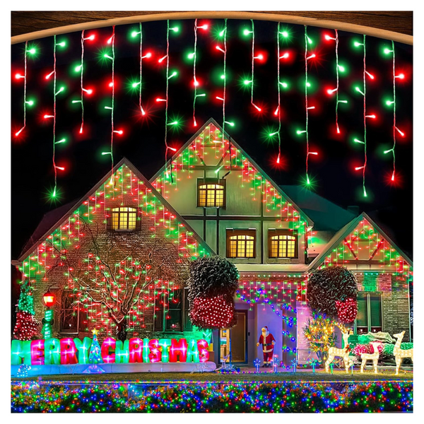 33ft 400 LED Red & Green Waterproof Christmas Lights With 8 Modes