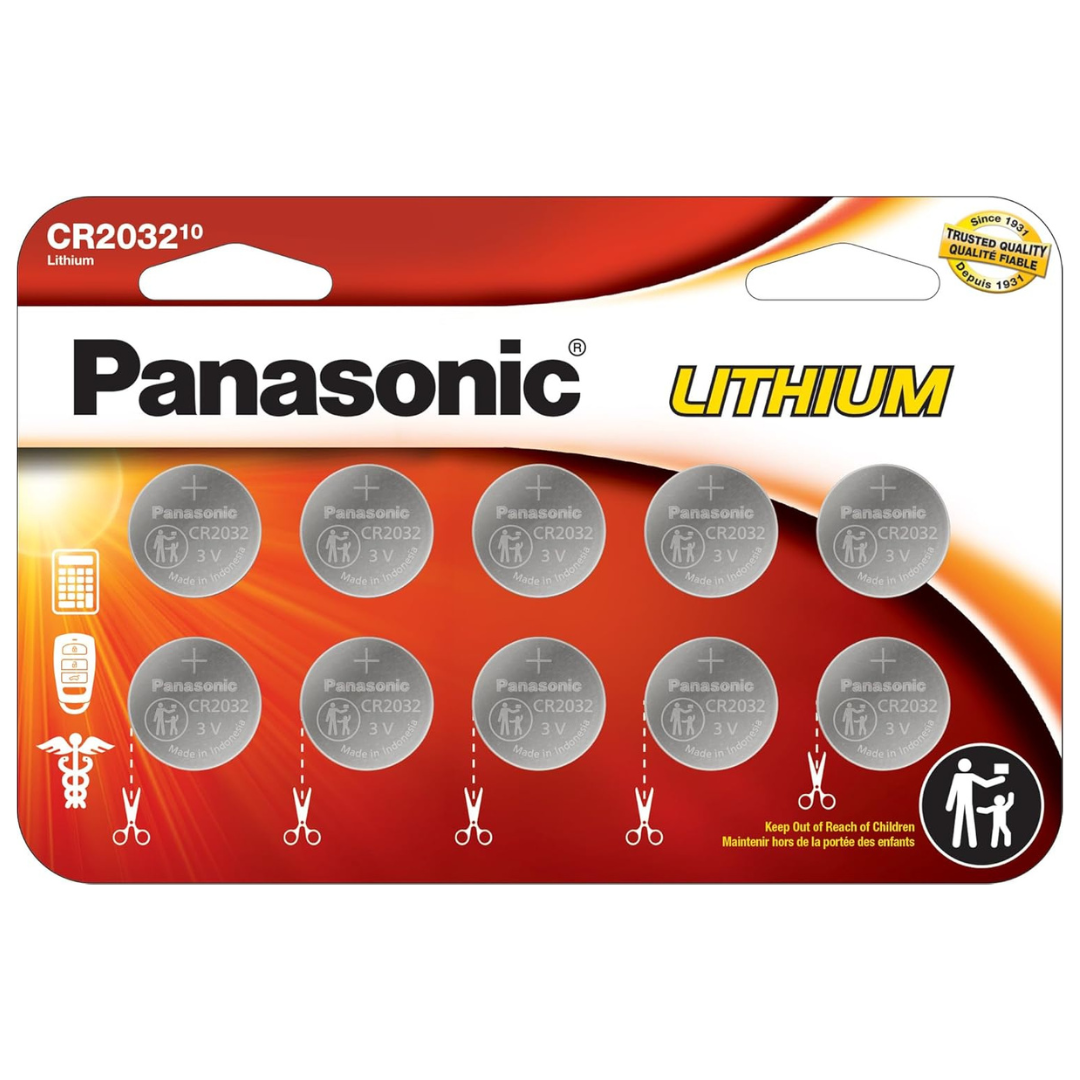 10-Count Panasonic 3.0 Volt Long Lasting Lithium Coin Cell Batteries