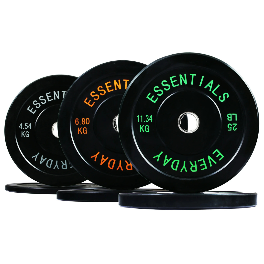 100-lbs BalanceFrom Black Bumper Plate Set (10lb Pair, 15lb Pair & 25lb Pair)