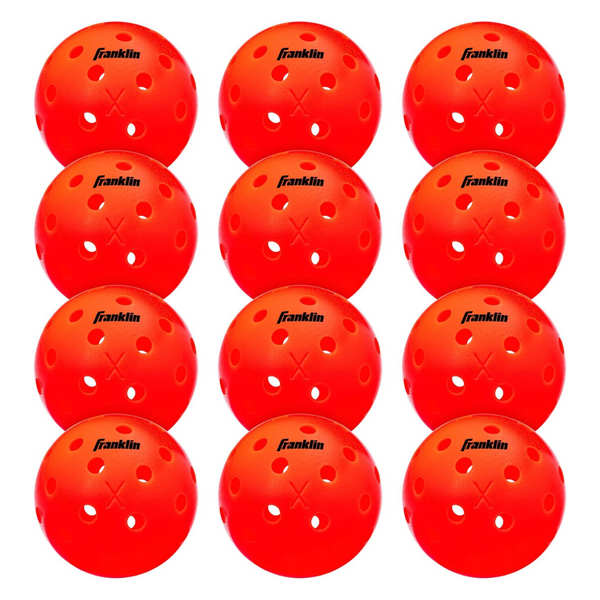 12-Count Franklin Sports X-40 Outdoor Pickleballs (Orange)