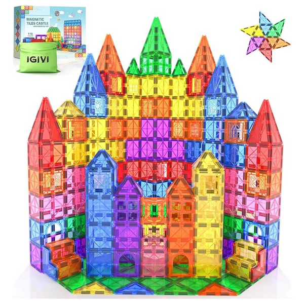 118-piece STEM Educational Building Magnetic Tiles Set