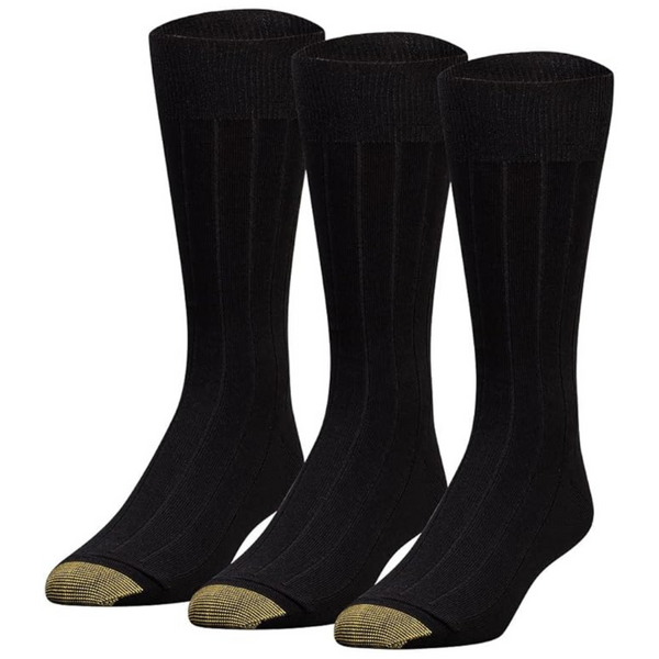 GOLDTOE Men’s Hampton Crew Socks 3 Pack