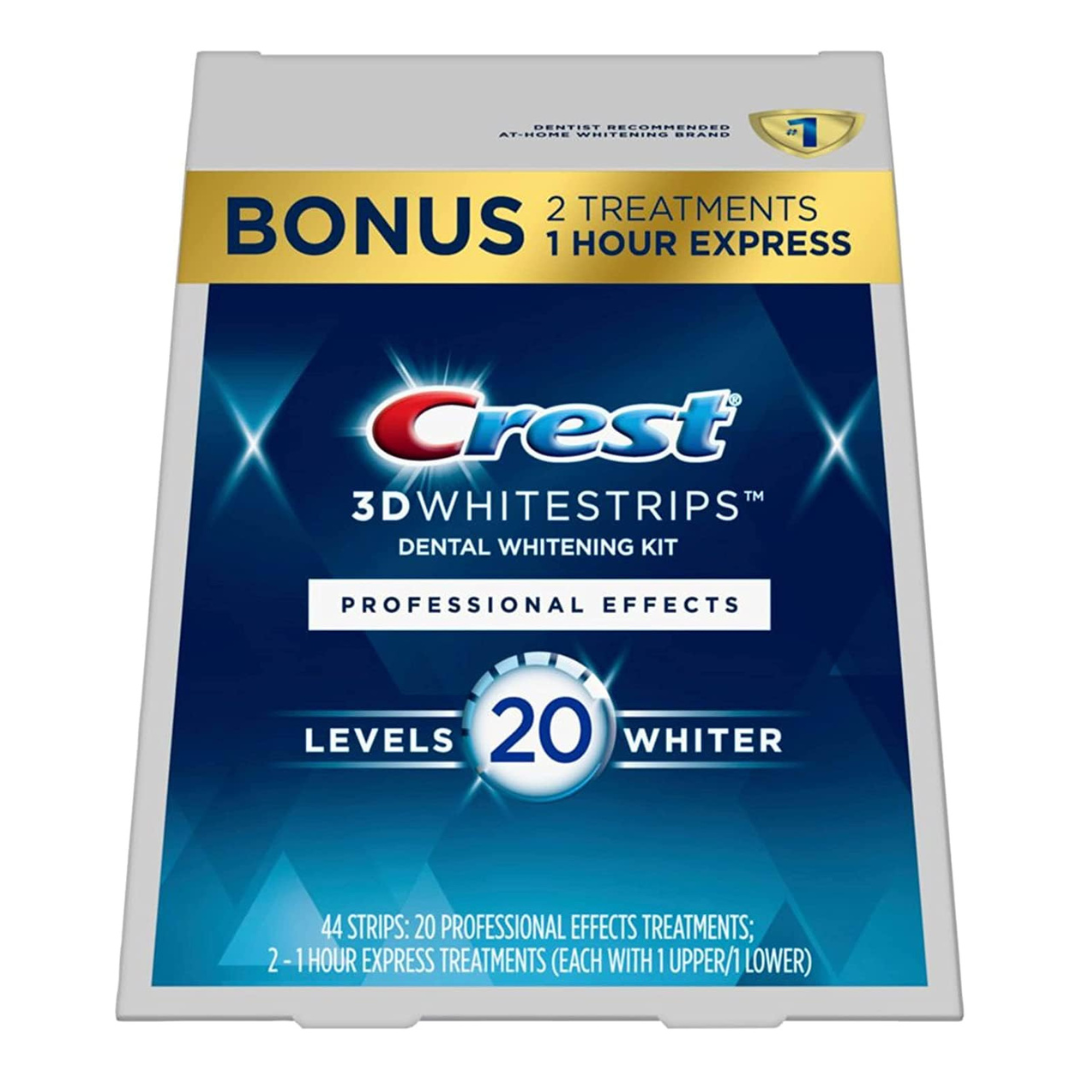 Crest 3D Whitestrips Professional Effects, Whitestrip 3D White, Teeth Whitening Strip Kit, 44 Strips (22 Count Pack)