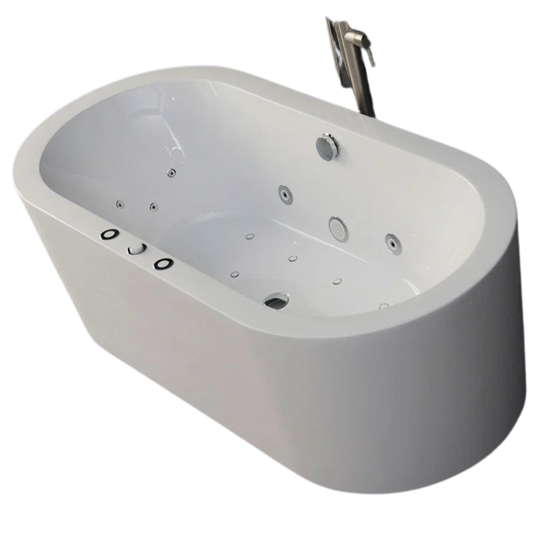 Woodbridge 66.5'' x 31.88'' Whirlpool/Air Bubble Freestanding Bathtub