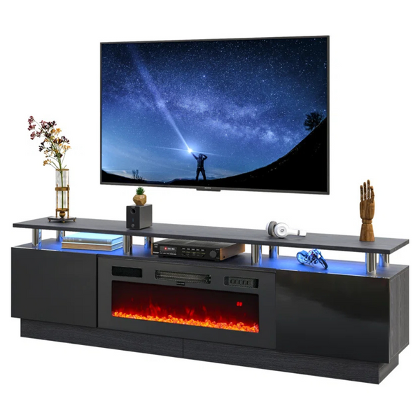 Ivy Bronx 80" Media Console For TVs Up To 90" With Electric Fireplace