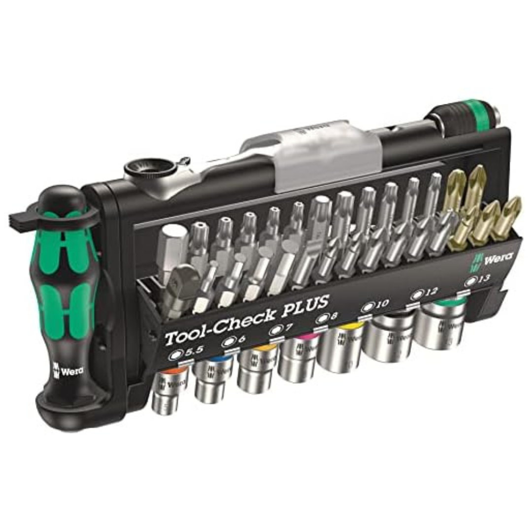 39-Piece Wera Tool-Check Plus Bit Ratchet Set W/ Sockets (Metric)