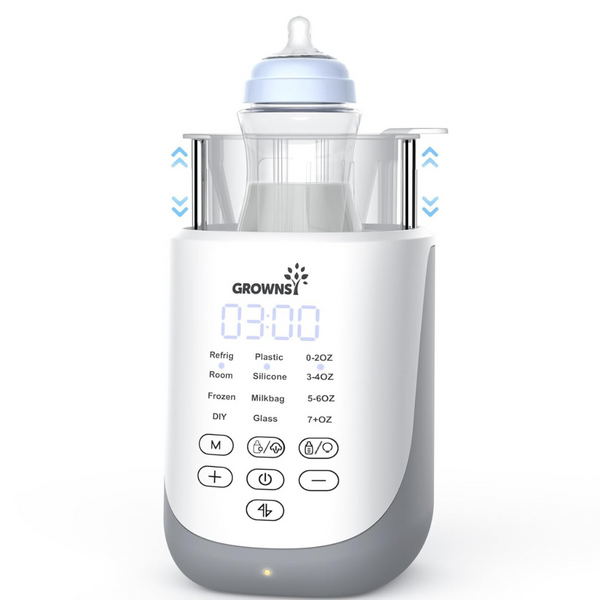 GROWNSY 10-In-1 Fast Baby Bottle Warmer W/ Timer, Auto Lift & Nightlight