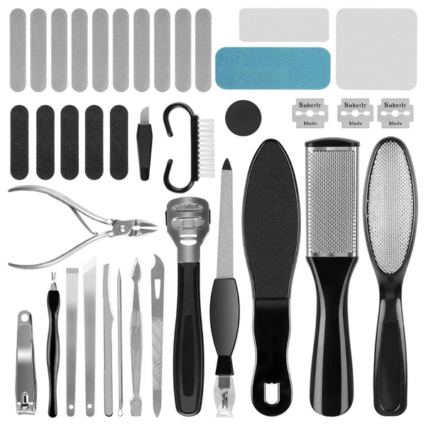 36-Piece Rosmax Professional Pedicure Kit Set