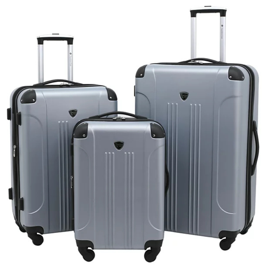 Travelers Club Chicago 3 Piece Expandable Spinner Luggage Set