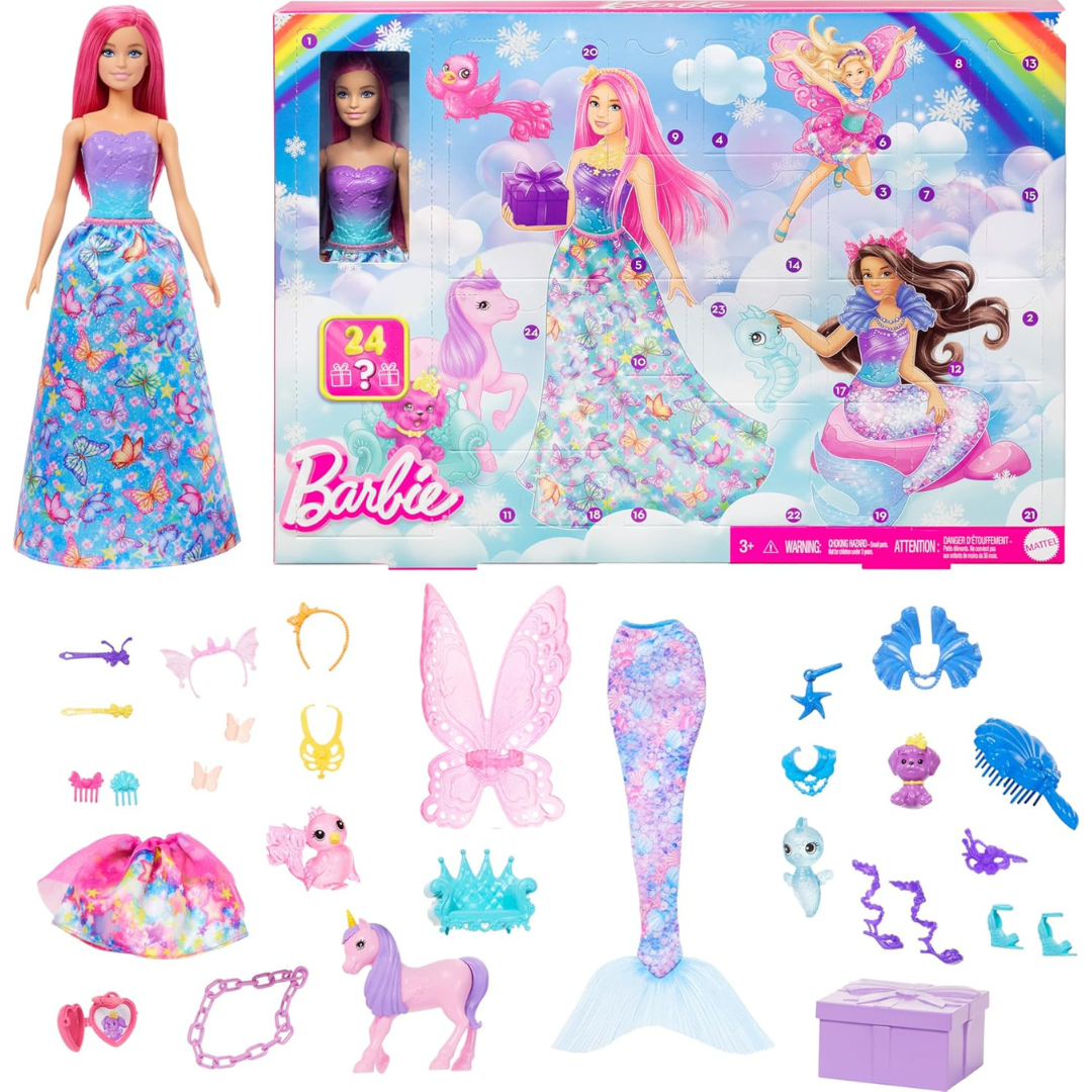 Barbie Advent Calendar with Doll & 24 Surprise Accessories