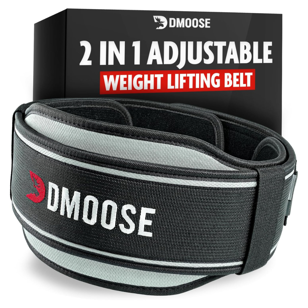 DMoose 2-in-1 Adjustable 4" & 6" Width Weight Belt