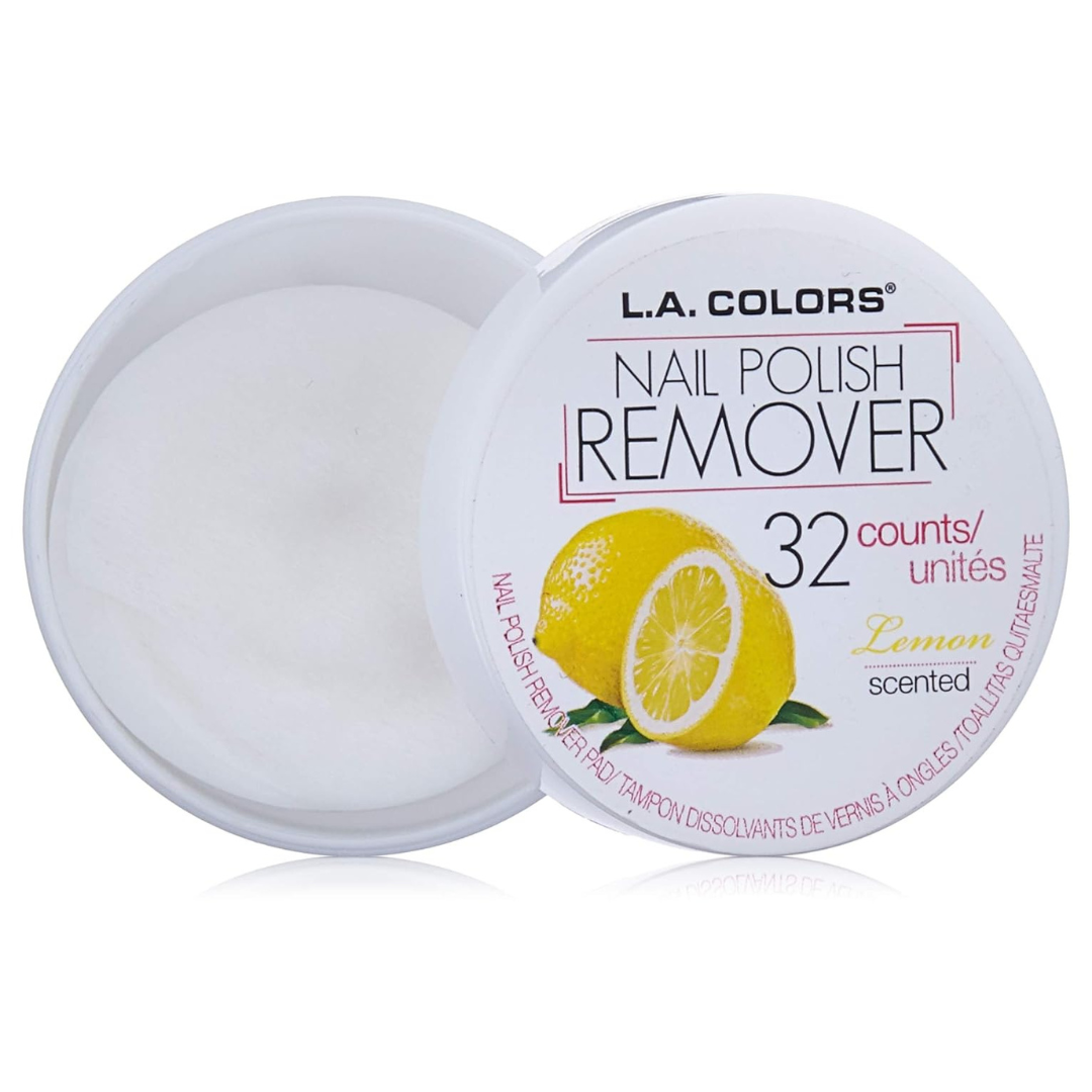 L.A. COLORS Nail Polish Remover Pads, Lemon Scent