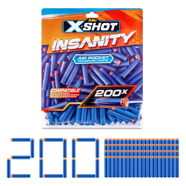 200-Count XSHOT Dart Refill Blasters Outdoor Toys