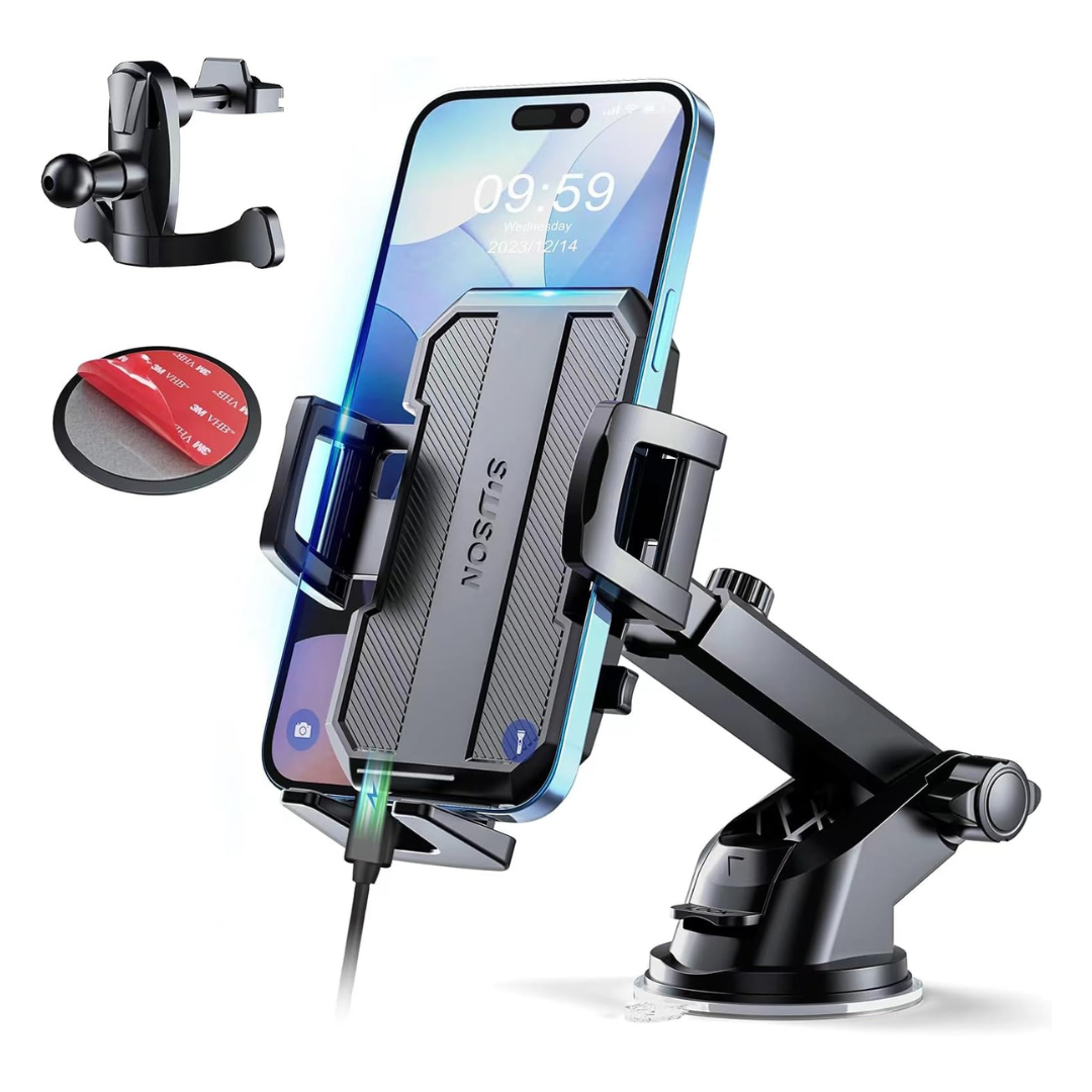 Upgraded 3-in-1 Car Phone Holder Mount