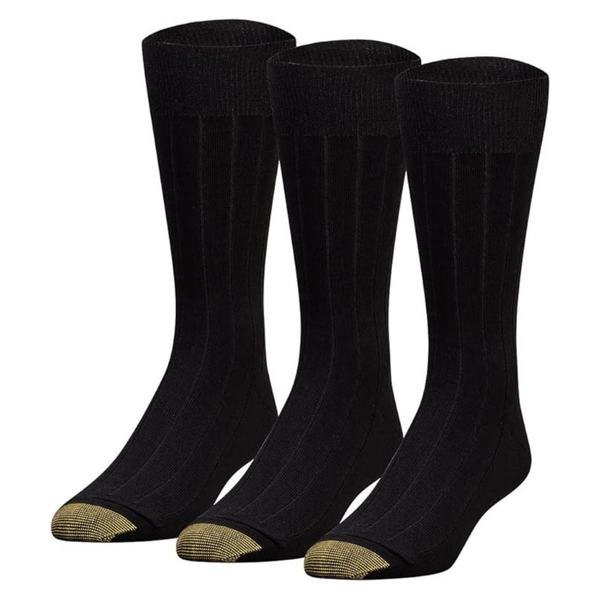 3-Pairs Goldtoe Men's Hampton Crew Socks