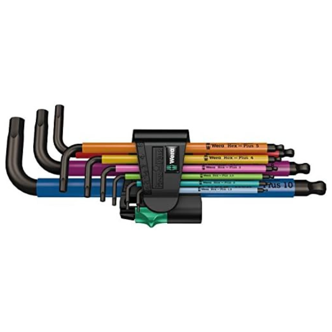 Wera 9-Piece Multicolor 950 Spkl/9 Sm N Black Laser L-Key Set