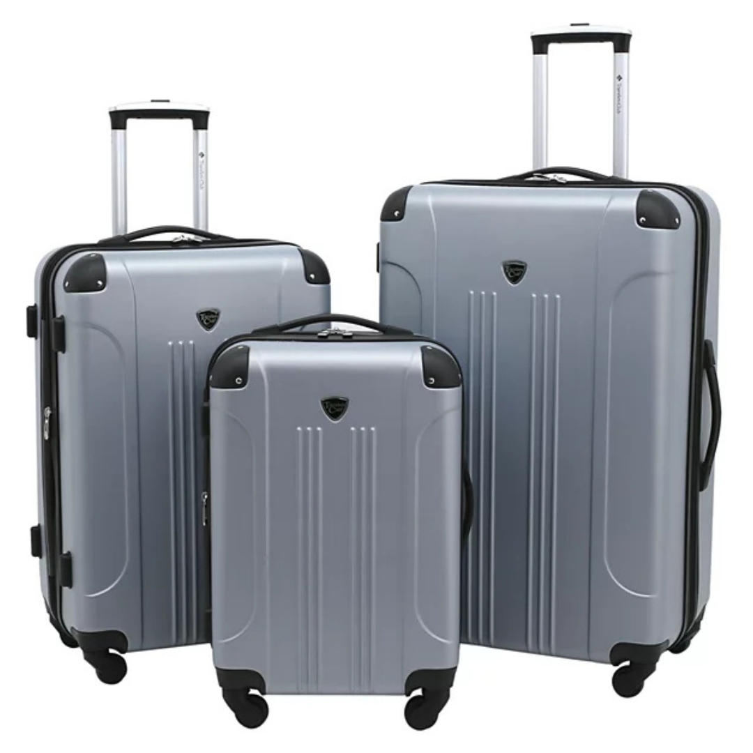 Travelers Club Chicago 3 Piece Expandable Spinner Luggage Set