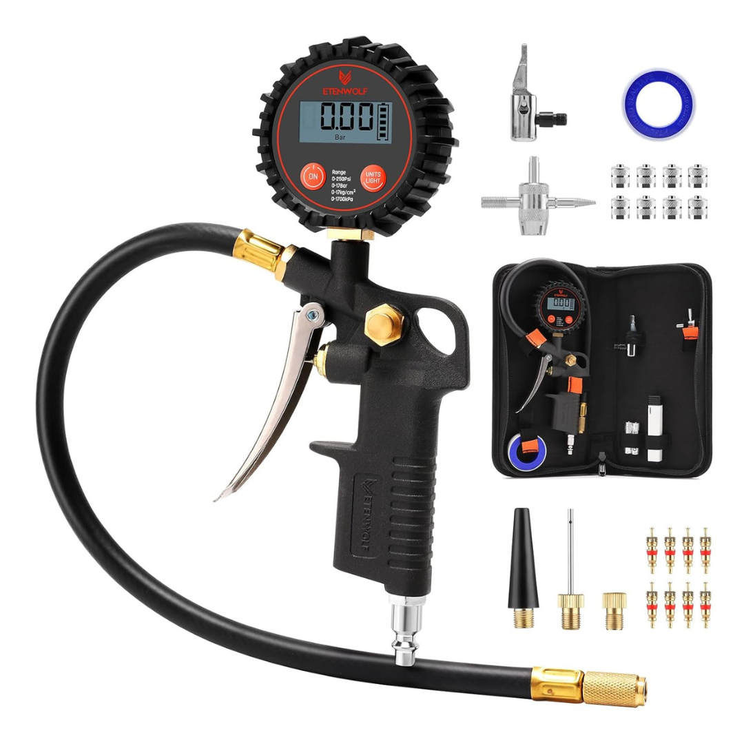 Digital Tire Pressure Gauge With Inflator