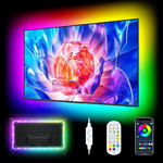 16.4ft TV LED Rainbow Color Changing Backlight Strip with Music Sync