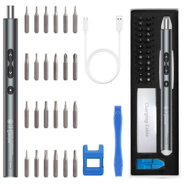 28 in 1 Mini Electric Screwdriver with 24 Bits Tool Set