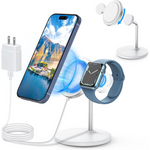 RGBTRON 2-in-1 Magnetic Wireless Fast Charging Station for Apple Devices