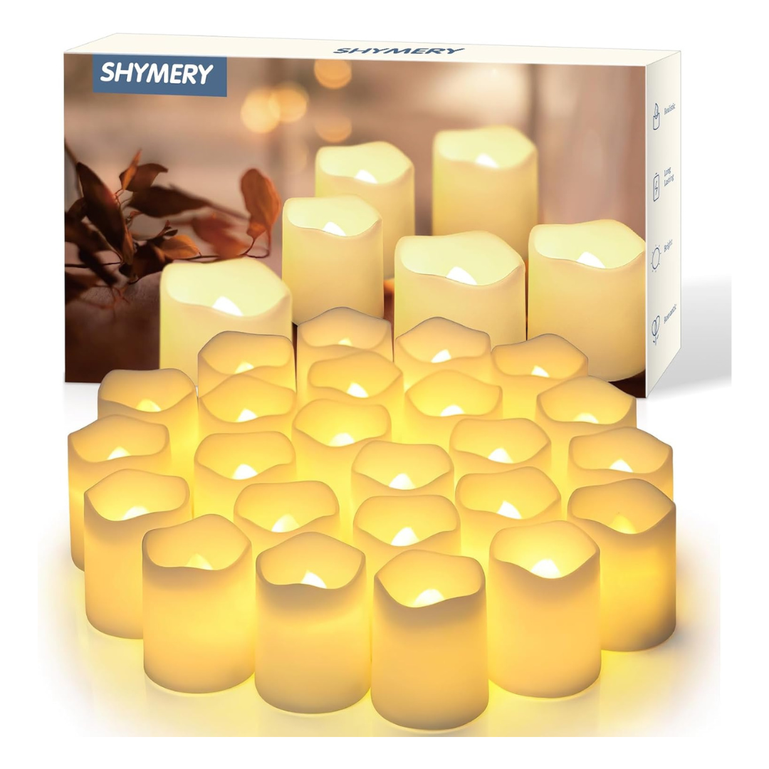 24-Pack 1.5" x 1.7" Flameless Flickering Electric Fake Candle