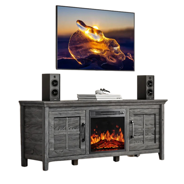 August Grove Aravinthan TV Stand For TVs Up To 70" With Electric Fireplace