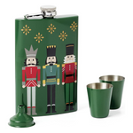 4-Piece Nutcracker Flask Set