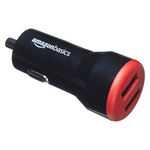 Amazon Basics 24W Two-Port USB-A Car Charger