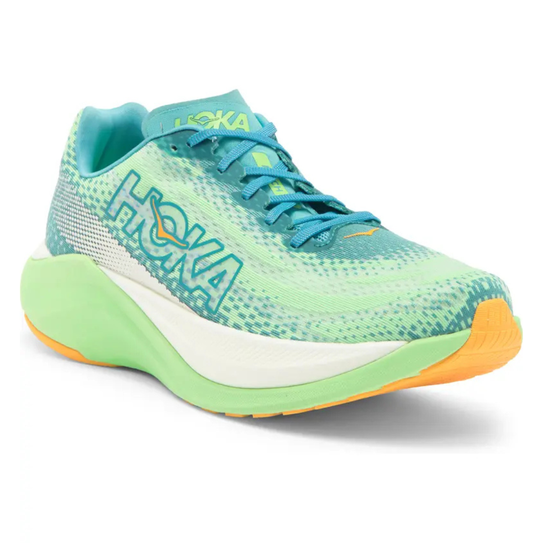 HOKA Mach X Men's Running Shoes (Ocean Mist / Lime Glow)