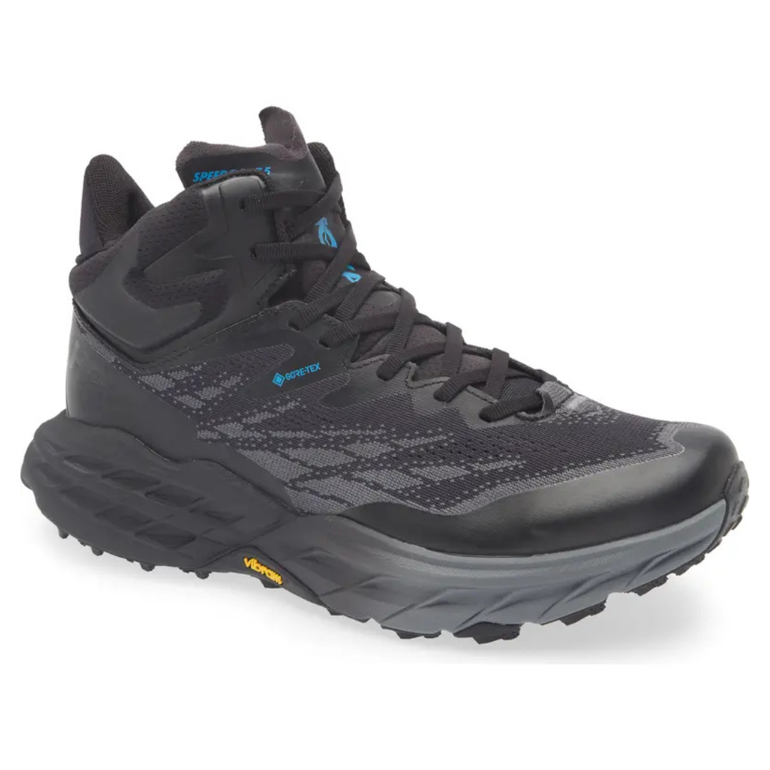 Hoka Speedgoat 5 Mid Gore-Tex Trail Running Shoes (Black)