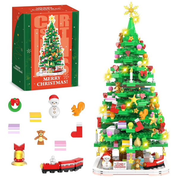 1102-Piece Kids Christmas Tree Building Block Toy Set