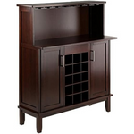 Winsome Beynac Bar Cappuccino Wine Cabinet