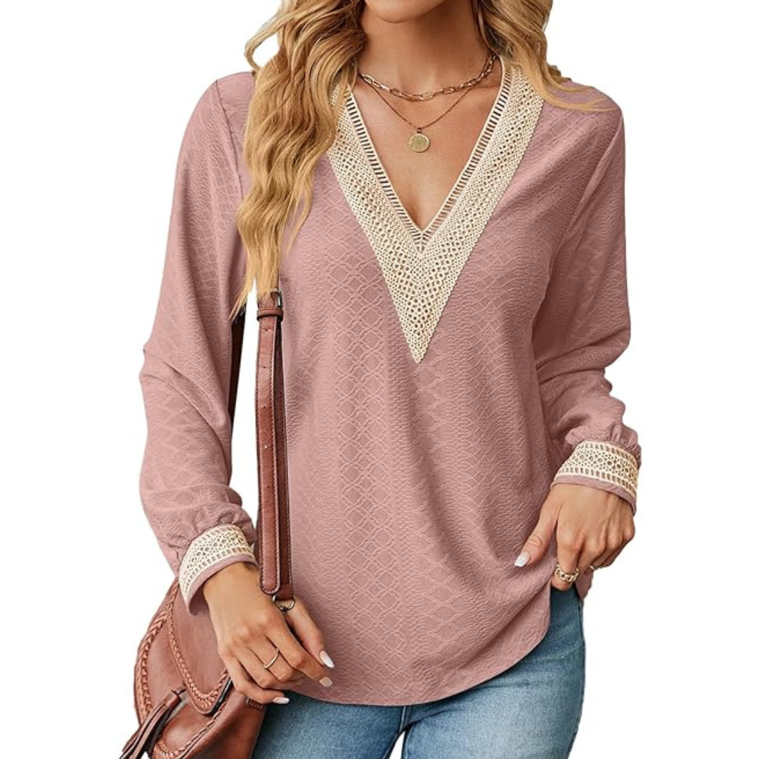 Womens Casual Blouses Lace